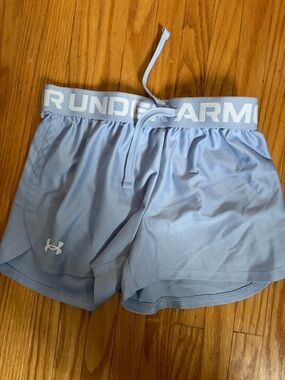 EUC Under Armour Pale Blue girl’s  Training Shorts
